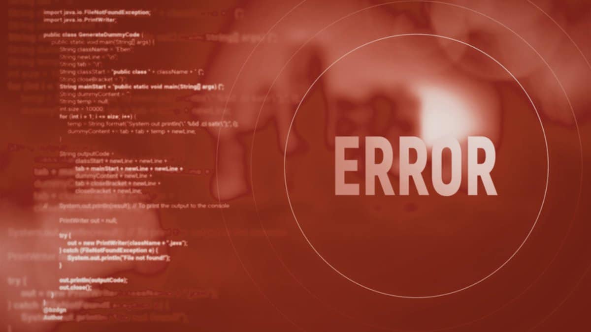Red error screen on a computer representing a ransomware cyber attack